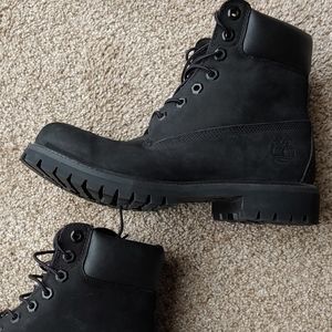 Timberland Men's Black Nubuck Leather Boot US 8 1/2